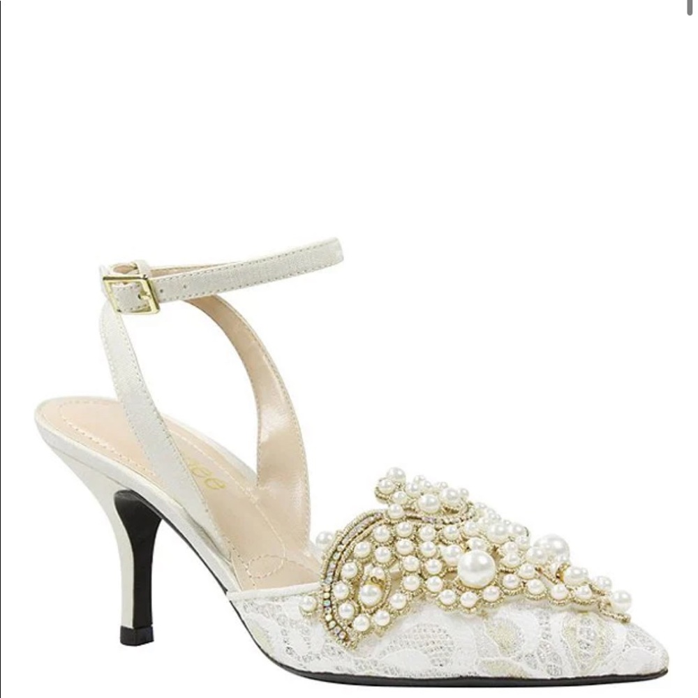 J.Renee white pearl shoes